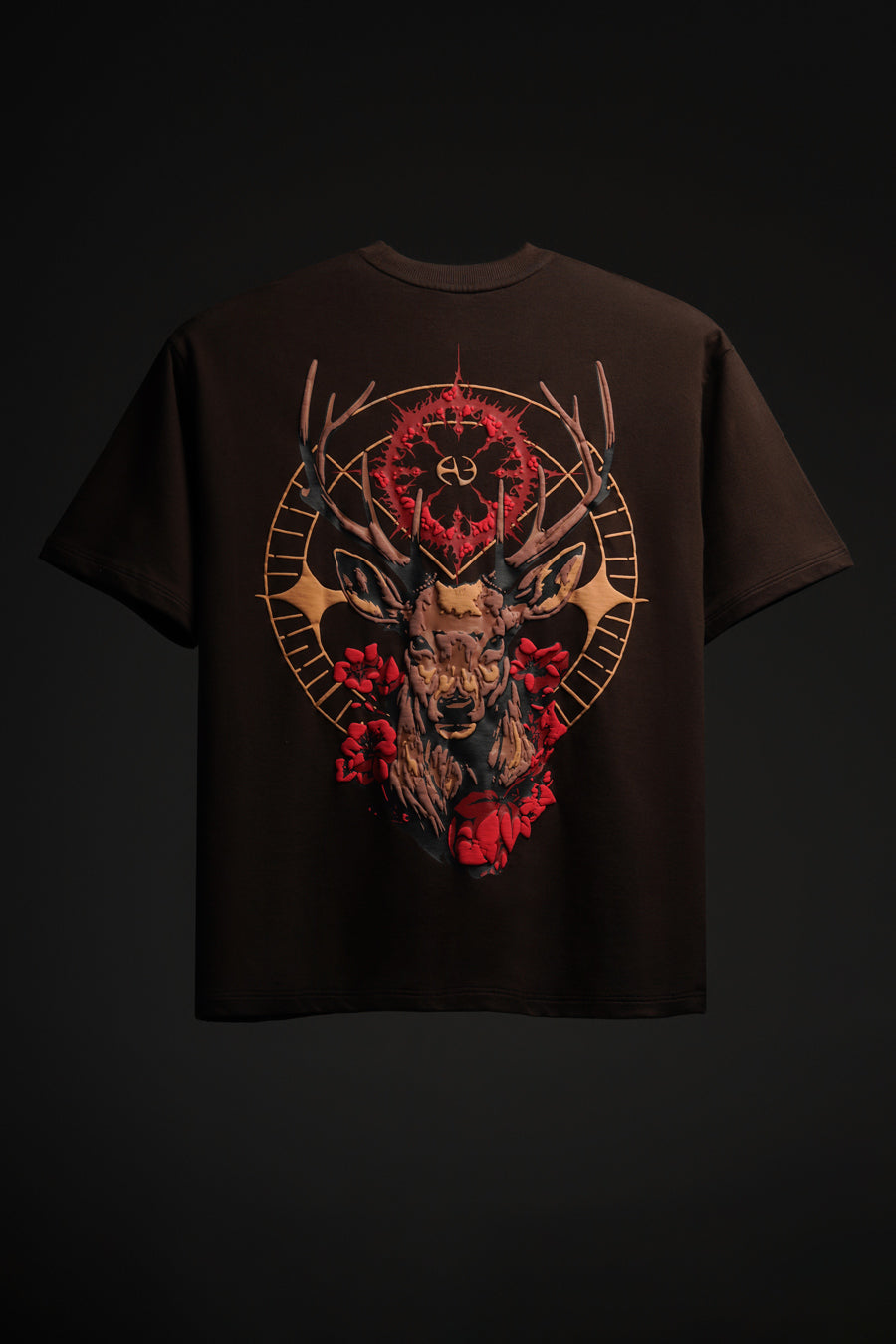 Deer Oversized Unisex T-shirt in Brown