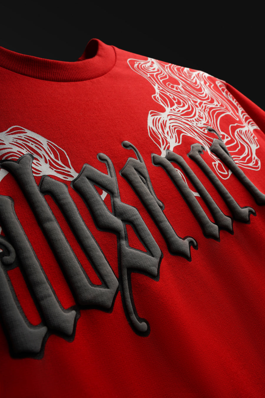 Skull and Butterfly Oversized Unisex T-shirt in Red
