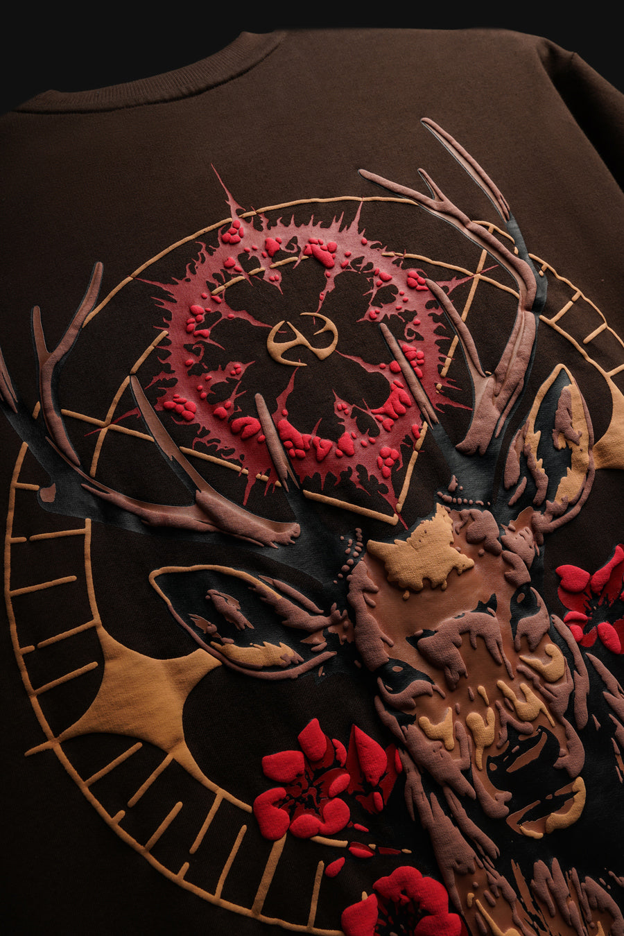 Deer Oversized Unisex T-shirt in Brown